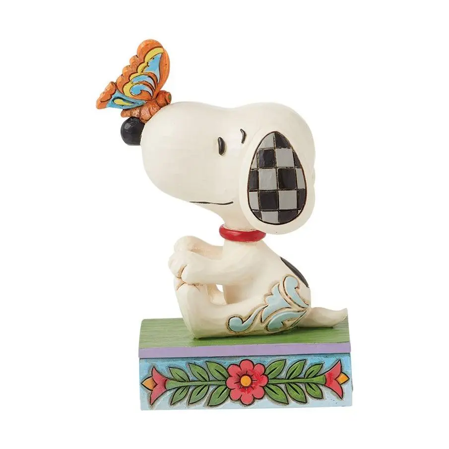 Peanuts by Jim Shore Snoopy Butterfly on Nose Figurine 4"H
