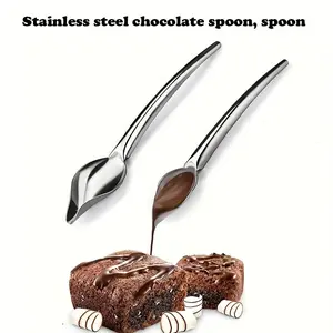1pc DIY Stainless Steel Chocolate Spoon with Flower Decoration Strainer for Pastry Baking Cake Tools