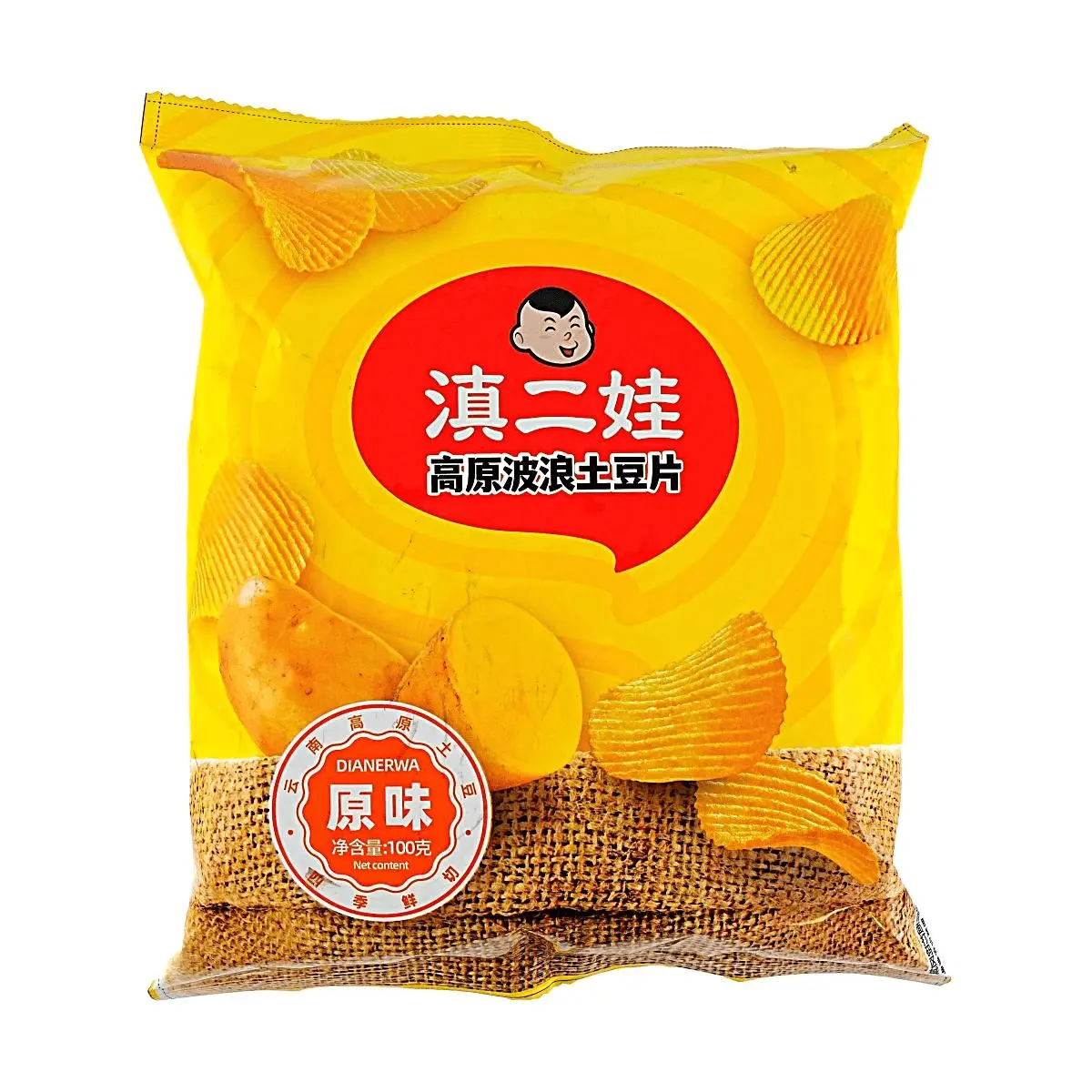 ZEW 1800m High Altitude Natural Low Sodium Crunchy Chips - 100g, Traditional Cut, Original Flavor Snack