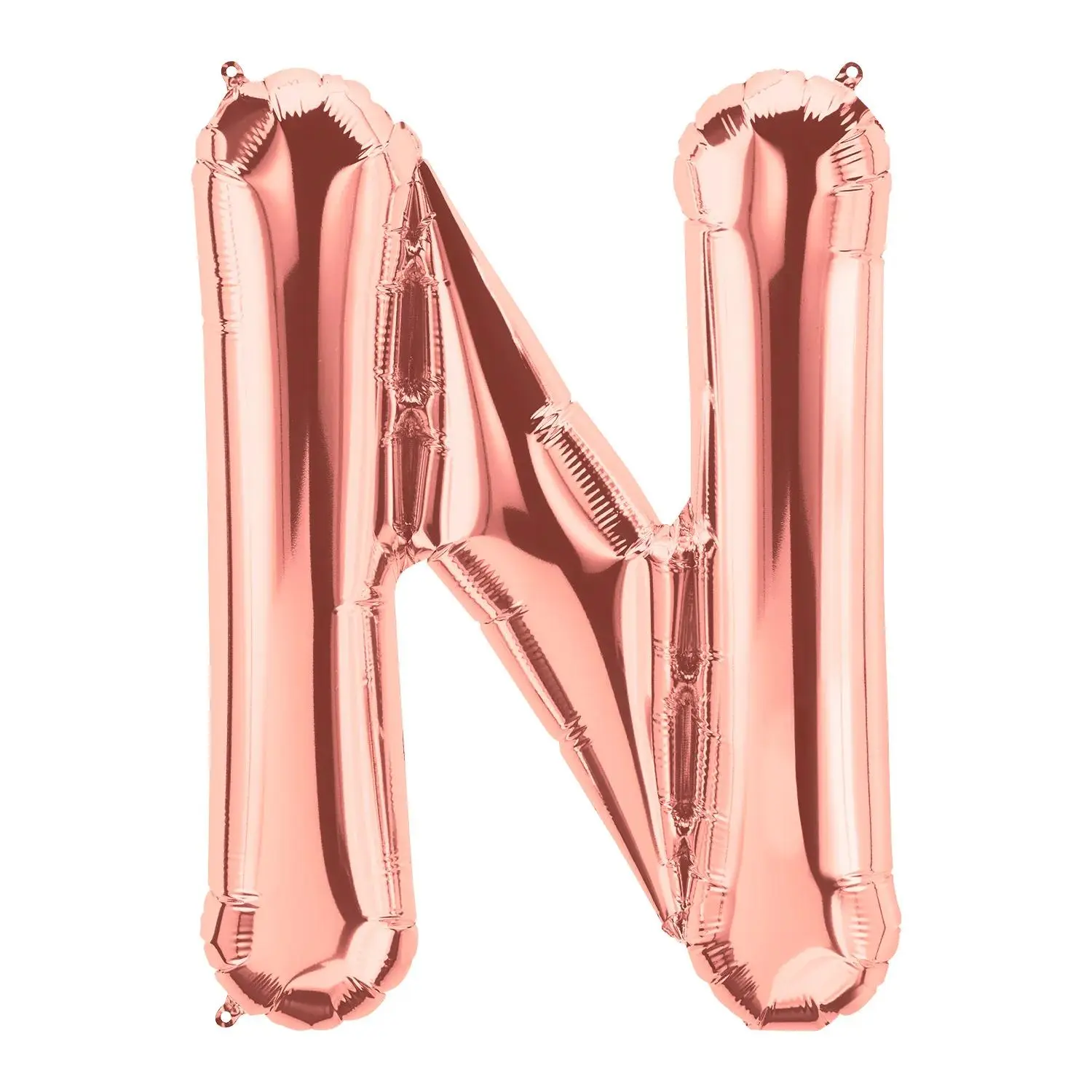 Rose Gold N-Shaped Letter Mylar Balloon, 34in, for Birthday & Anniversary Festive Party Supplies