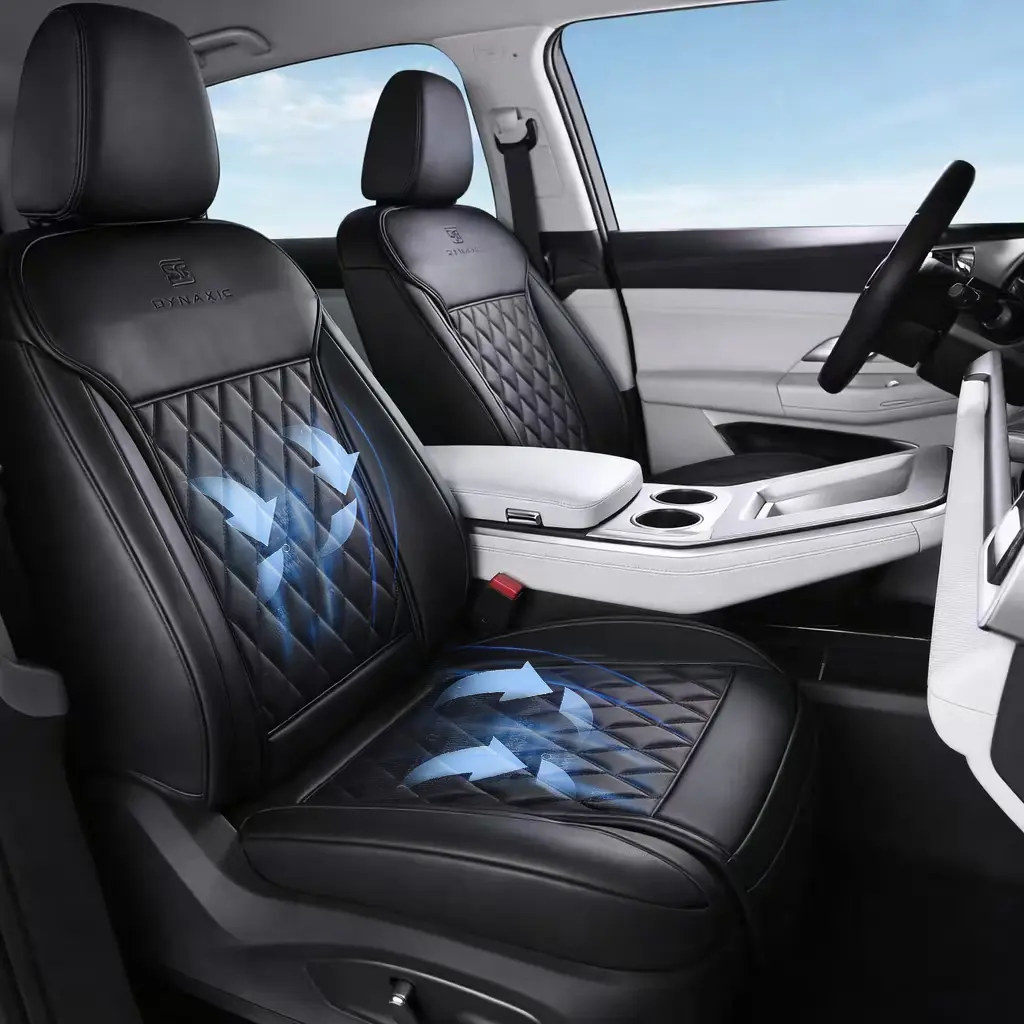 NTRCEESS Active Suction Ventilated Cooling Car Seat Cushion - Negative Pressure Forced Airflow System, Universal Fit for Most Vehicles, Hot Weather Use, Car Seat Protectors, Automotive Interior Accessory