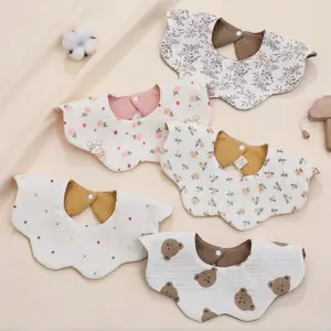 Baby Cloth Bib Baby a Class Breathable Cotton Fabric Bib Newborn Anti-Choking Apron Meal Apron, Cute, Soft & Absorbent, Perfect Gift for Infants