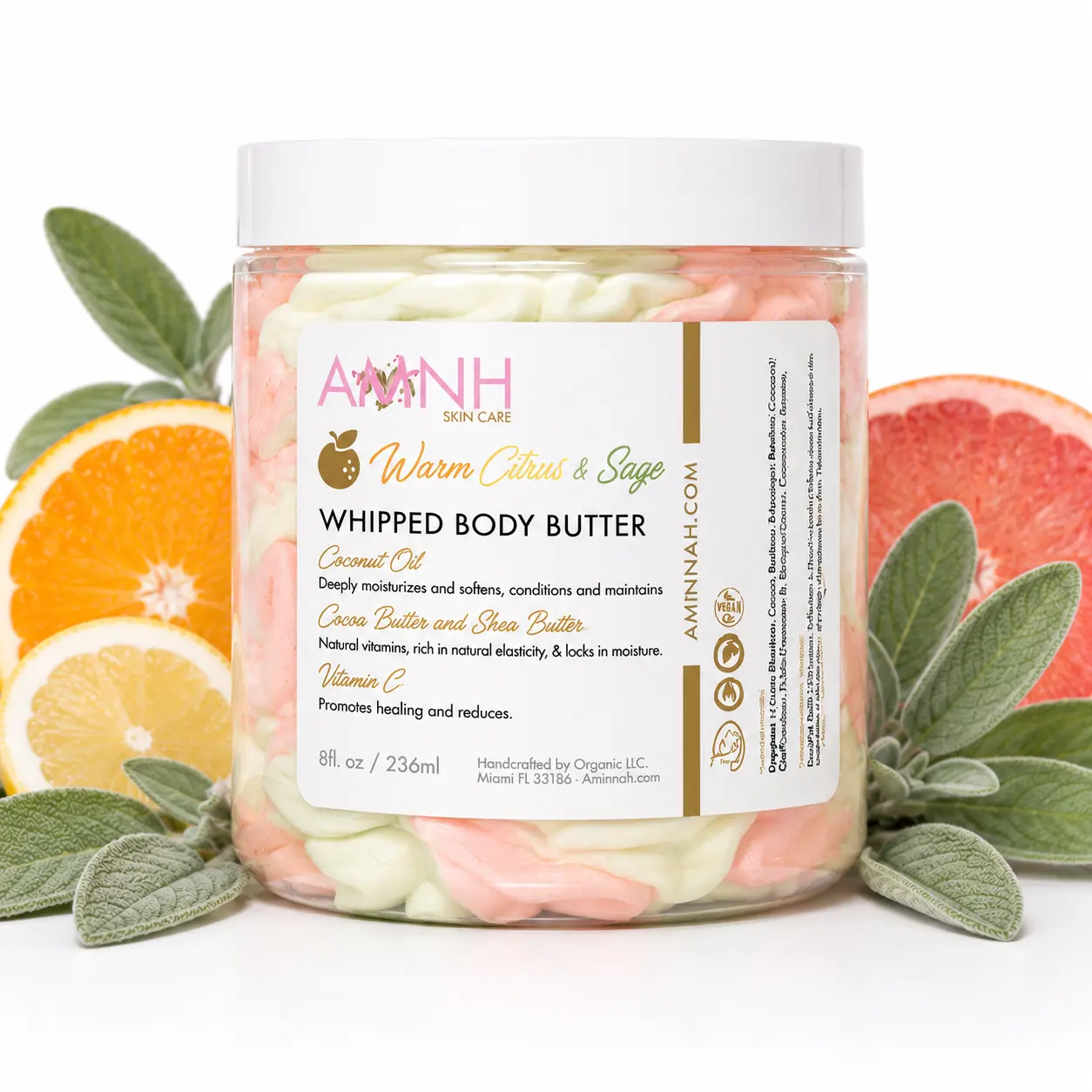 Warm Citrus & Sage Whipped Body Butter