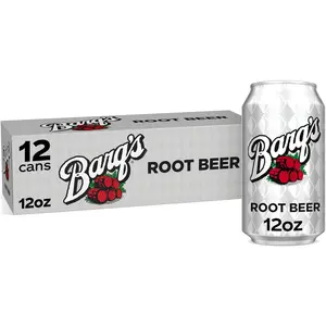 Barq's Root Beer Soda Classic Caffeinated Carbonated Soft Drink, 12 fl oz Cans (Pack of 12) Beverage Natural Traditional