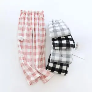 2025 Pajama Pants Warm Flannel Casual Loose Fleece Lounge Pants Sleep Pants Lazy Pants