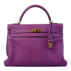 Pre-owned HERMÈS leather Shoulder Bags H26050419 Hermes Kelly 32 Anemone Togo (Square R 2014)