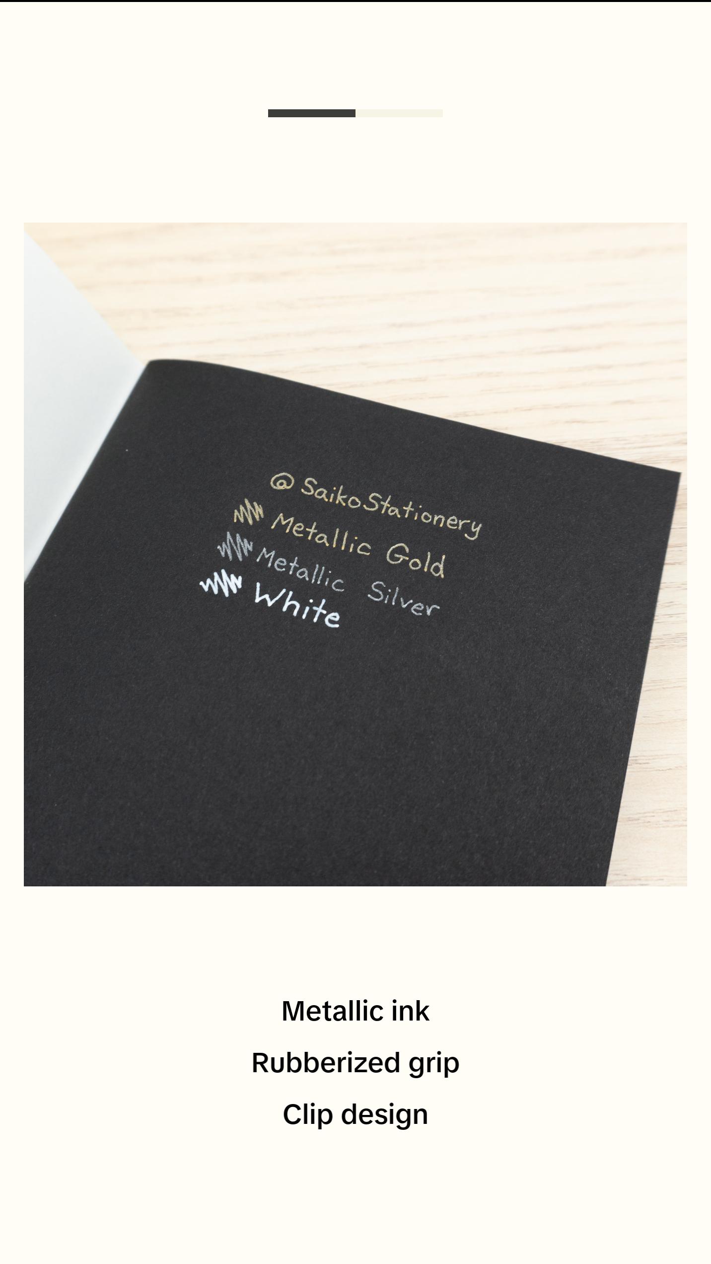 Uni-ball One Gel Pens - White & Metallic 3 Color Set (0.38mm and 0.5mm)