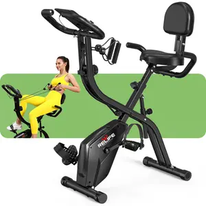 Relife Sports 3 in 1 Exercise Bike Folding Exerpeutic Bike Pedal Exerciser Adjustable Seats Workout Machine Foldable Bike