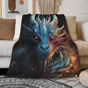 Ultra Soft Flannel Fleece Throw Blanket Dragon All Season Warm and Cozy Quilt Blanket for Bed Sofa Couch for Kids