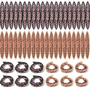 40 Pieces Hair Rollers DIY Tousle Styling Rollers Tools Soft Sleep Foam Pillow Hair Curler Rollers Sponge (Black, Brown, Dot)