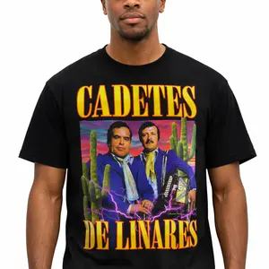 Los Cadetes De Linares Vintage Shirt Corridos Norteño Mexican Band Bootleg Style Retro Graphic Tee