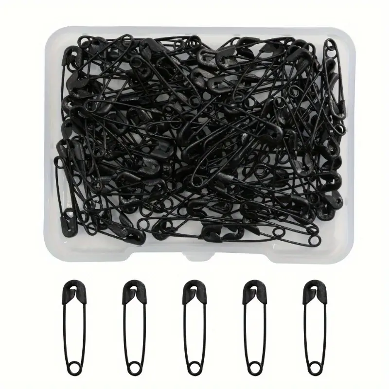 120pcs/box Black Safety Pins, Small Safety Pin, Sewing Notions, Sewing Tools, Sewing Supplies Crafts, Sewing Accessories and Supplies