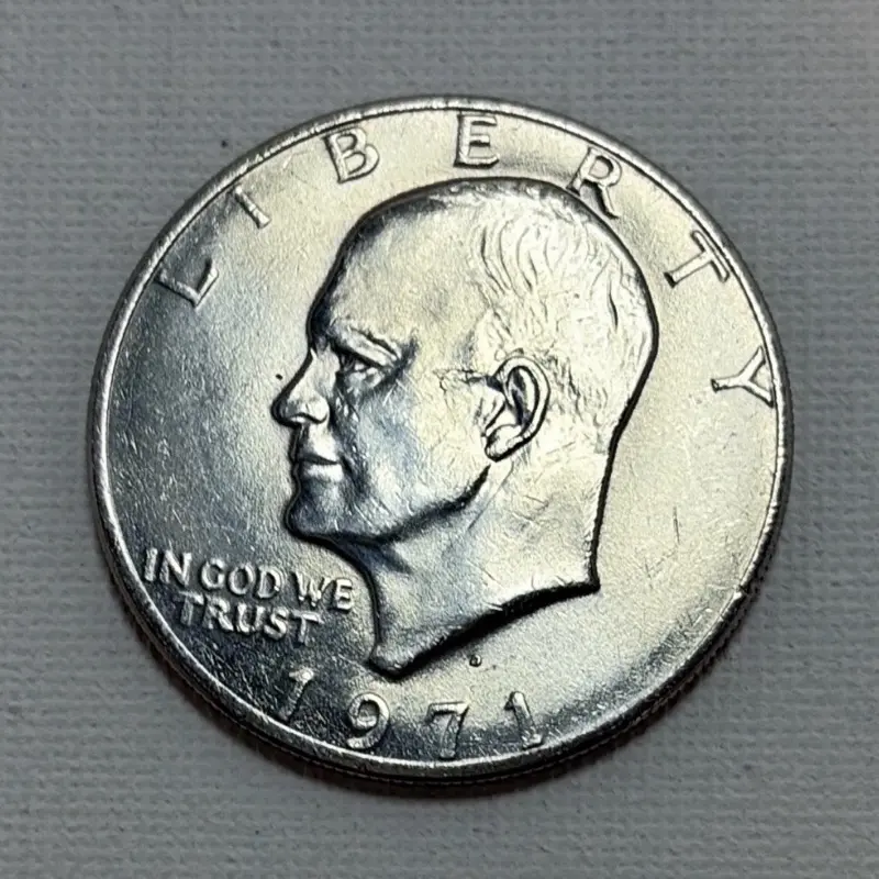 1971 Eisenhower Clad Dollar in Brilliant Uncirculated Condition.