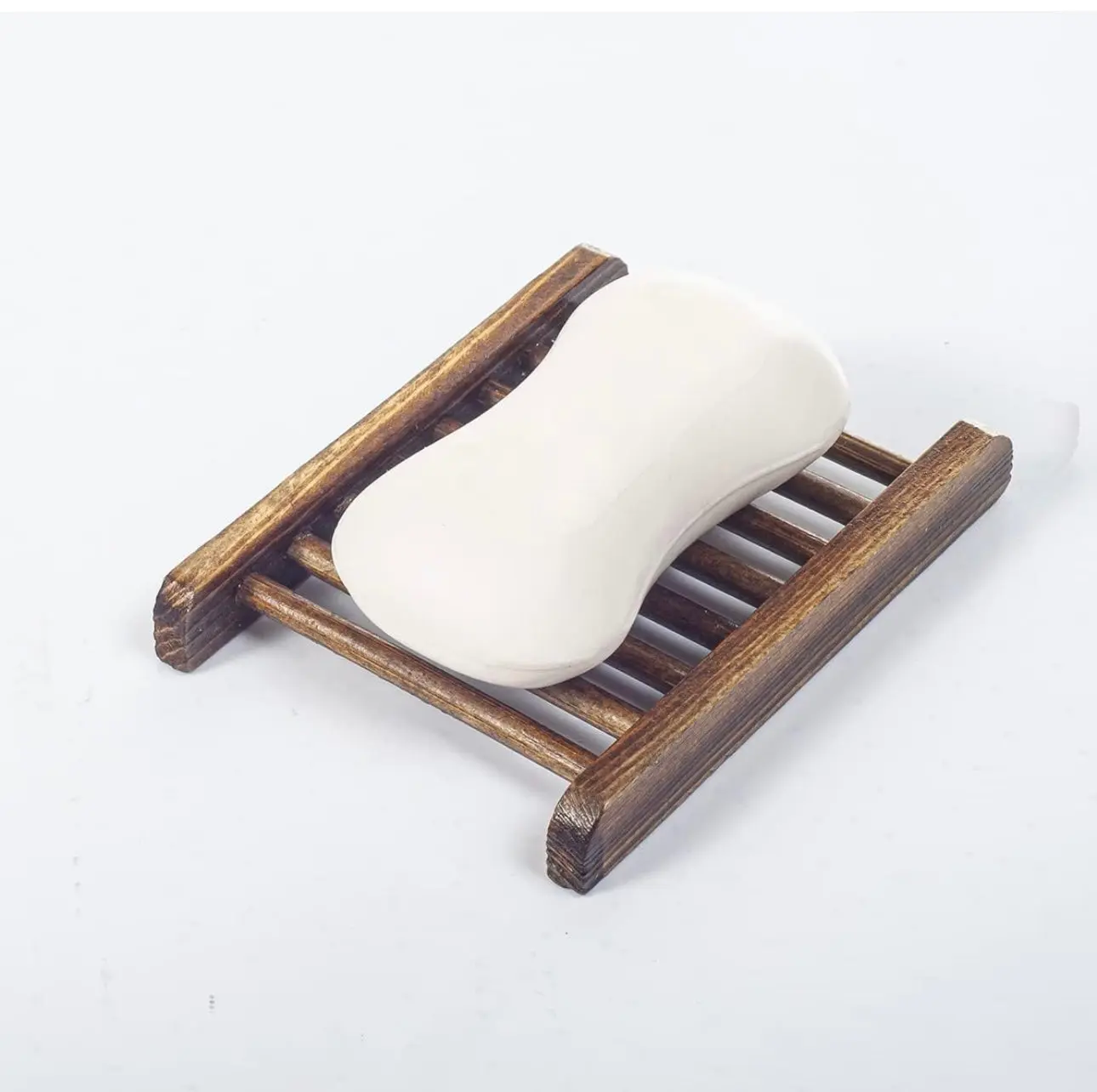 Home Bamboo Wood Soap Holder, Bathroom Wooden Soap Case, Hand Craft Bathtub Shower Dish Accessories