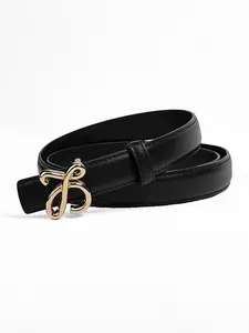 MOKAAMONI Women's Casual Letter Pattern Belt, All Seasons Fashion Accessory, Stylish Waistband for Everyday Wear, Comfortable and Versatile Design