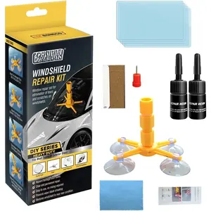 Windshield Repair Kit, Upgraded -Curing  &  , Quick Fix Auto Glass Repair for Chips, Cracks,  & Bulls-Eye , Long-Lasting  Windshield Repair