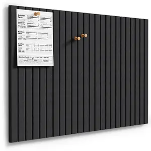 Vision Board - Large Cork Board for Walls 35.4" x 23.6", Black Bulletin Board | 6 Pack Felt Wall Tiles | Cork Boards for Office Pin Board Tack Board Cork Boards，Thumbtack message board and home decoration board, suitable for offices and bedrooms.