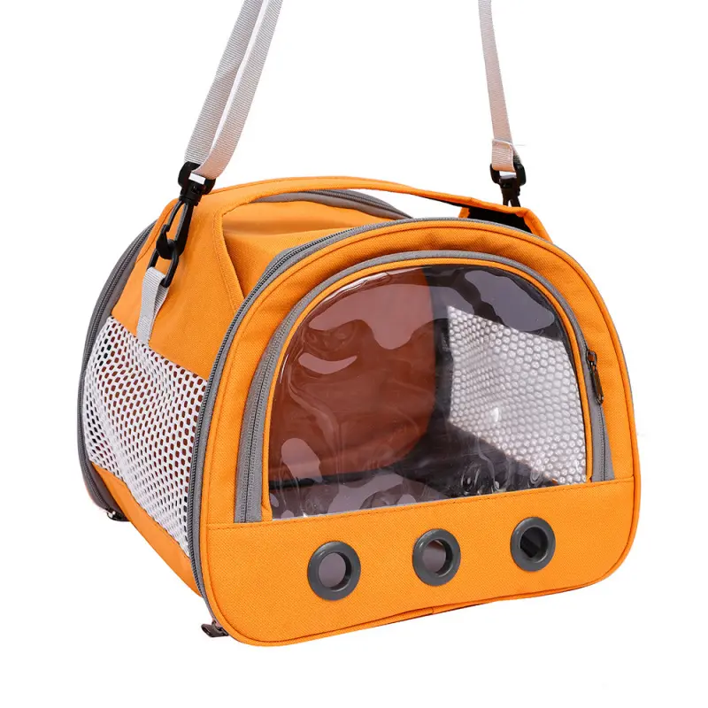 Small Animal Plastic Travel Carrier Bag with Easy-Carry Handle - Safe Transport for Guinea Pigs, Gerbils, Rabbits (Pet Supplies for Small Animals)