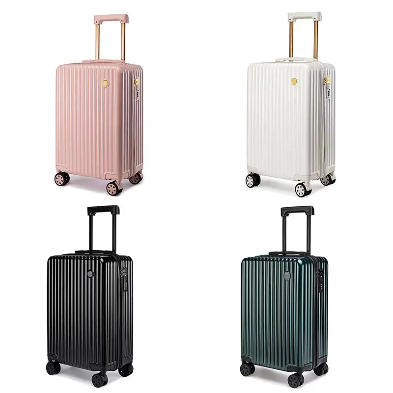 20-inch cabin suitcase. 4 Wheels 360 Rotation Lightweight Waterproof Expandable Black Grey luggagetag