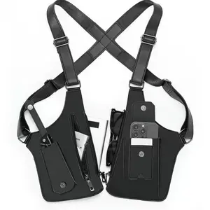 Premium Leather Adjustable Underarm Shoulder Bag for Men & Women Anti-theft Hidden Storage for Cell Phones & Outdoor Gear Versatile for Cycling Hiking & More