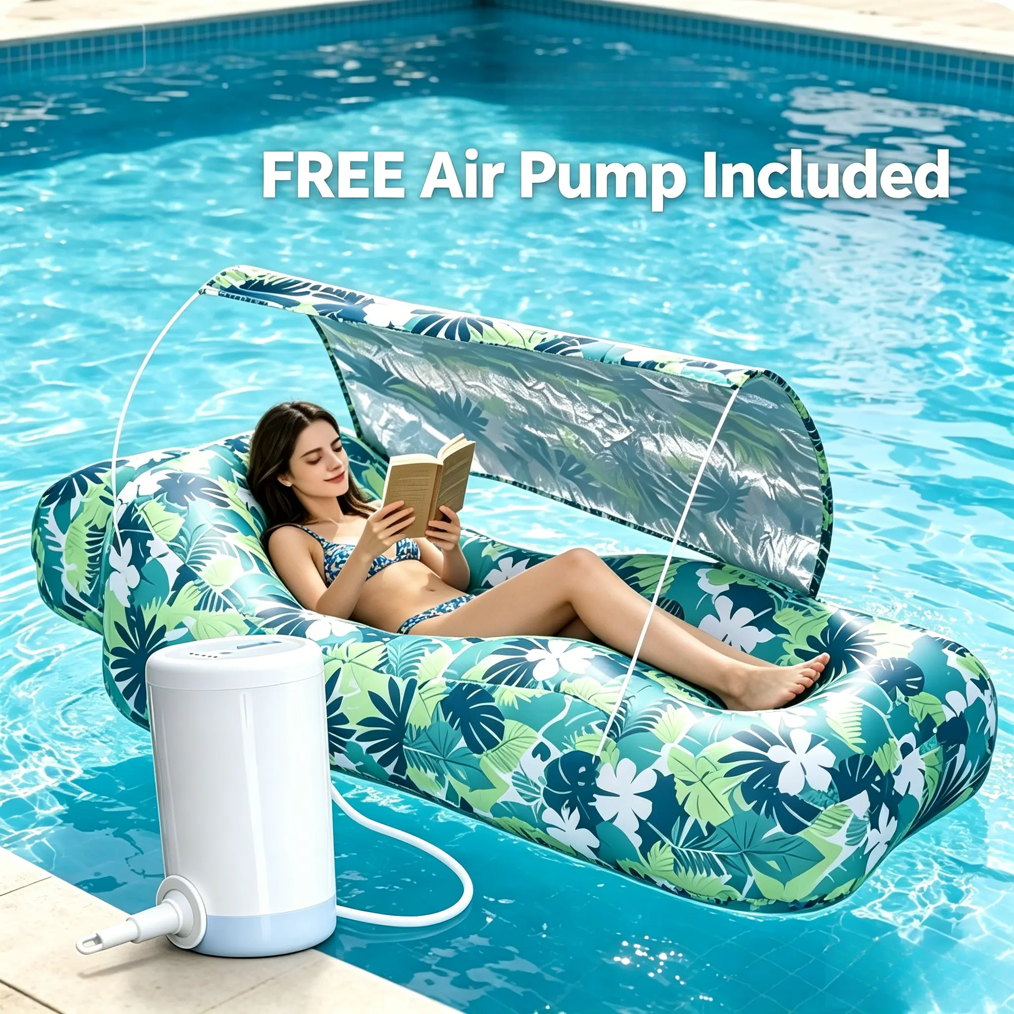 Portable Inflatable Lounger Air Sofa Bed Beach Air Sofa Quick Inflate/Deflate For Beach Camping Music Festivals Sunshade Outdoor Inflatable Bed, Water and Land Dual-use Air Sofa, Inflatable Sofa, Outdoor Lazy Bed pool float