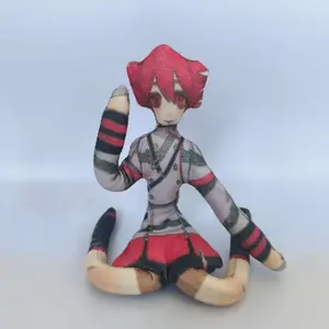 Anime Kasane Teto 30CM Double Ponytail Printing Body Plush Doll Plushie Pillow Cushions Cartoon Cotton Padding Birthday Gift