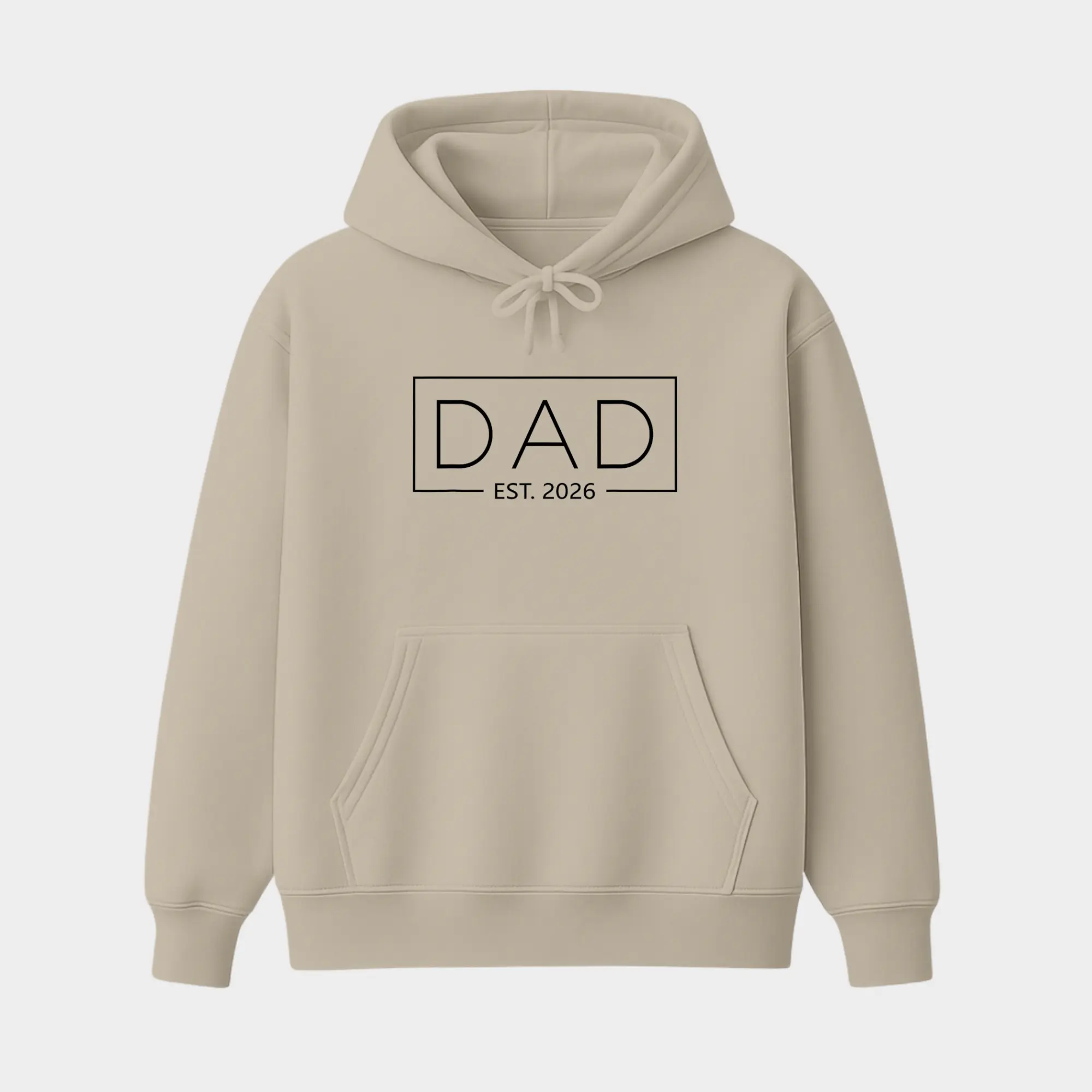 Dad Est. 2026 Hoodie, New Father Expecting Baby Pullover, Cute Pregnancy Announcement Hoodie, First-Time Dad Gift, Casual Unisex Streetwear Apparel
