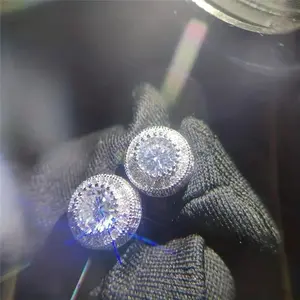 ZZHS {Comfortable Earrings} Retro Zircon Round Earrings - Personalized High End Men's and Women's Earrings - Give Boys and Girls Holiday Gifts Fashionable Jewelry
