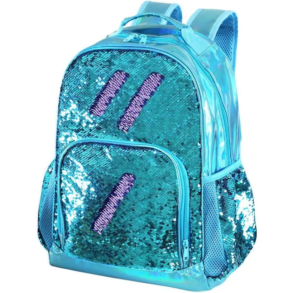 Hologram Sequin Backpack Sequin School Backpack for Girls  Elementary Bookbag Flip Sequence Holographic Book Bags