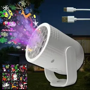 Christmas Projector Lights Outdoor/Indoor, Christmas LED Lights Projector with Christmas Decorative Patterns for Indoor Outdoor Garden Patio Yard House Wall, Holiday Projector for Xmas Party, Holiday Decorative Lights