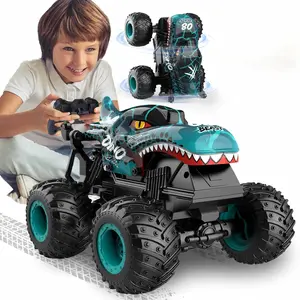 Remote Control Stunt Car, 1 Set 2.4GHz 4WD Drive Car with Light & Music, Cool Styling Off-road Vehicle Toy for Kids, RC Stunt Cars