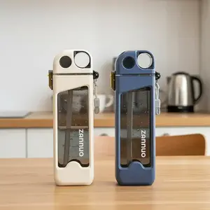 350ML Leakproof Square Water Cup, 1 Count Portable Straw Sports with Scale, Summer Cool Bottle Suitable for Outdoor Activities, Travel, Drinkware, Reusable Water Bottle