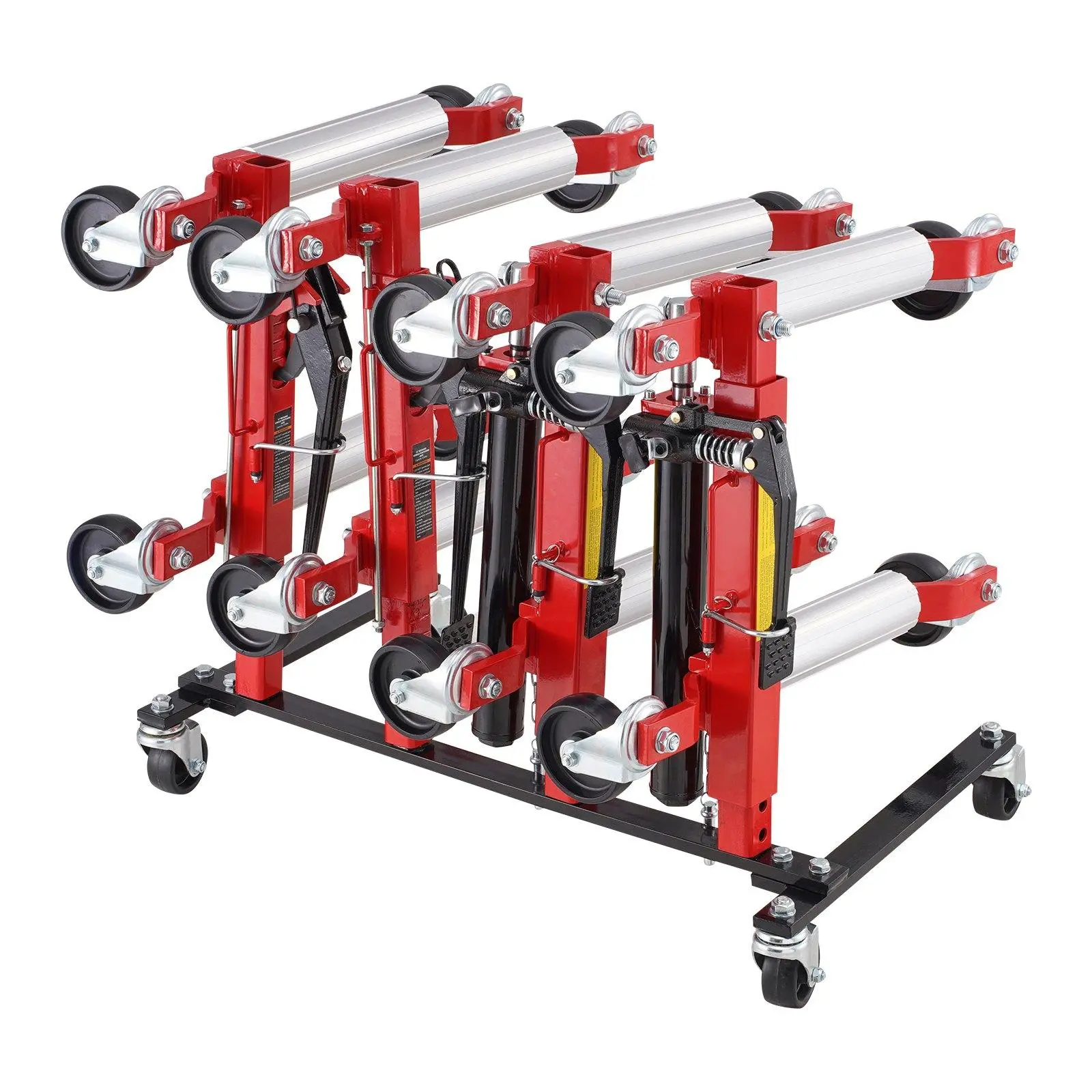 【Summerfinds】VEVOR Car Dolly Rack Hydraulic Trolley Jack Stand Organizer 4-Dolly Capacity