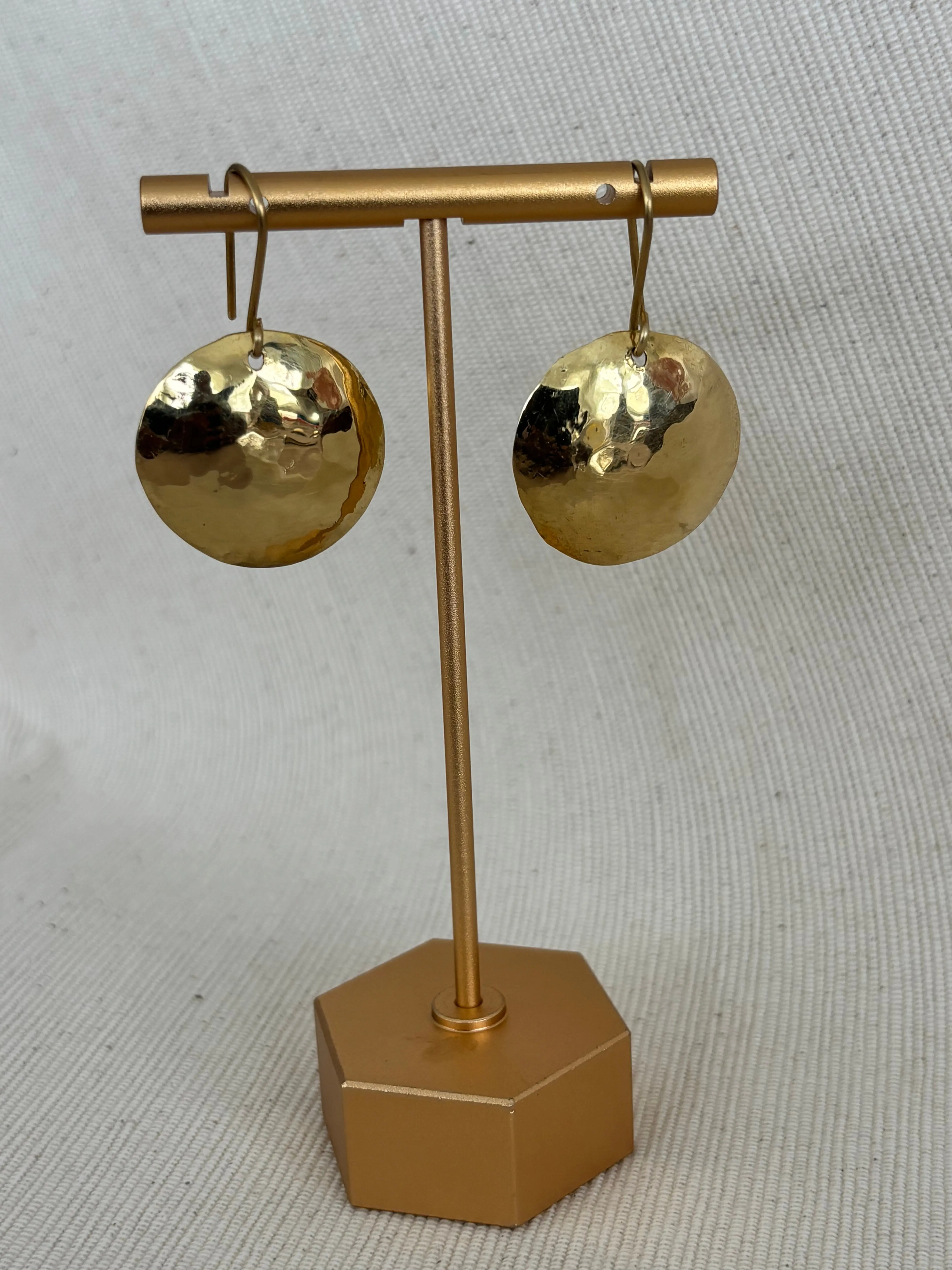 Circulo Solo Brass Earrings