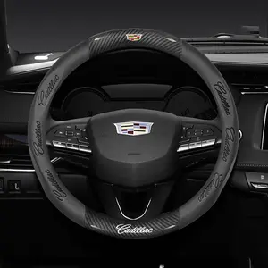 Carbon Fiber Leather Steering Wheel Cover for Cadillac Ct4 Ct5 Ct6 Xt4 Xt5 Xt6 Ats Bls Cts Ext Slr Sls Sts XLR Escalade Srx
