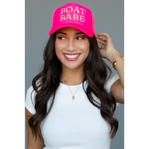 Boat Babe Trucker Hat Mesh Cap Polyester Cap