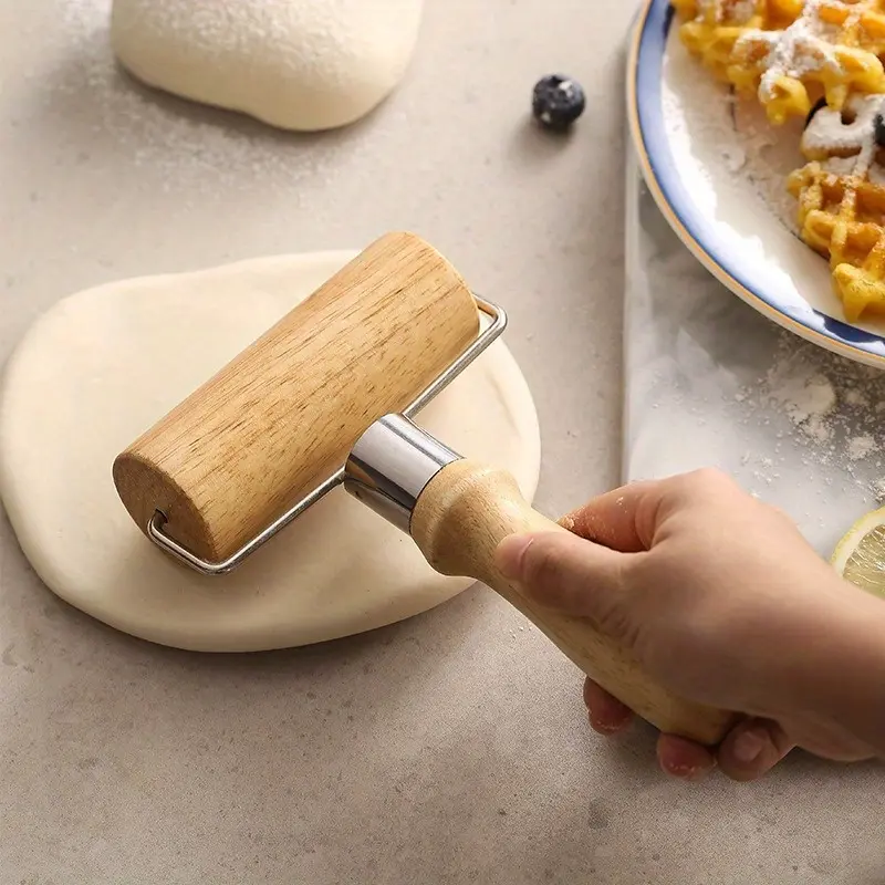 Wooden Rolling Pin for Baking – Single-Headed Dough Roller with Thick Handle, Kitchen Baking Tool for Effortless Rolling – Ideal for Bread, Pastry, Pizza