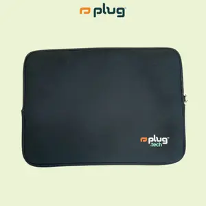 Plug 13.3-Inch Laptop Sleeve, Protective Case with Zipper - Black