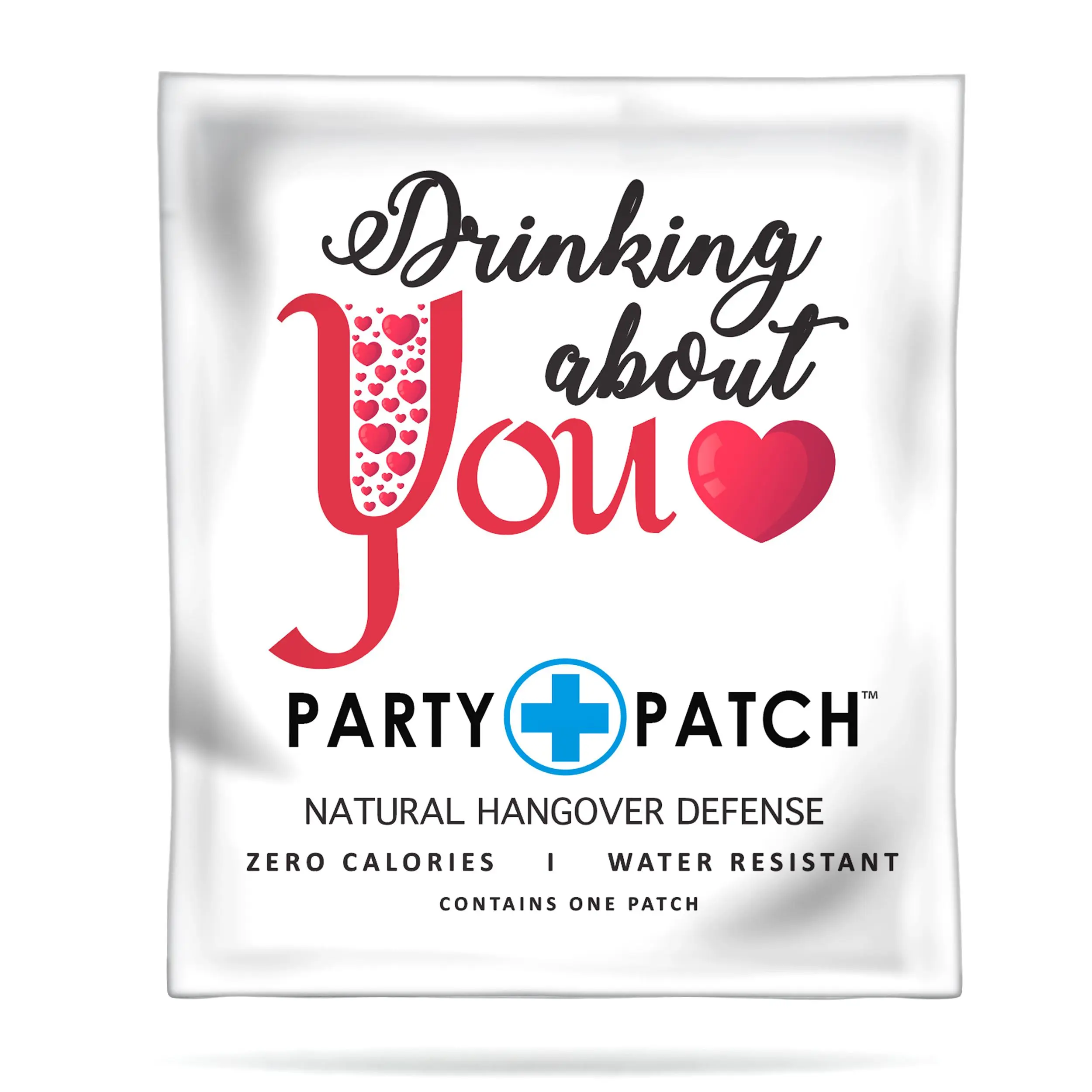Party Patch - Drinking About You 0-Calorie Water-Resistant Patch, Romantic Valentine’s Day Gift and Festive Party & Night Out Accessory