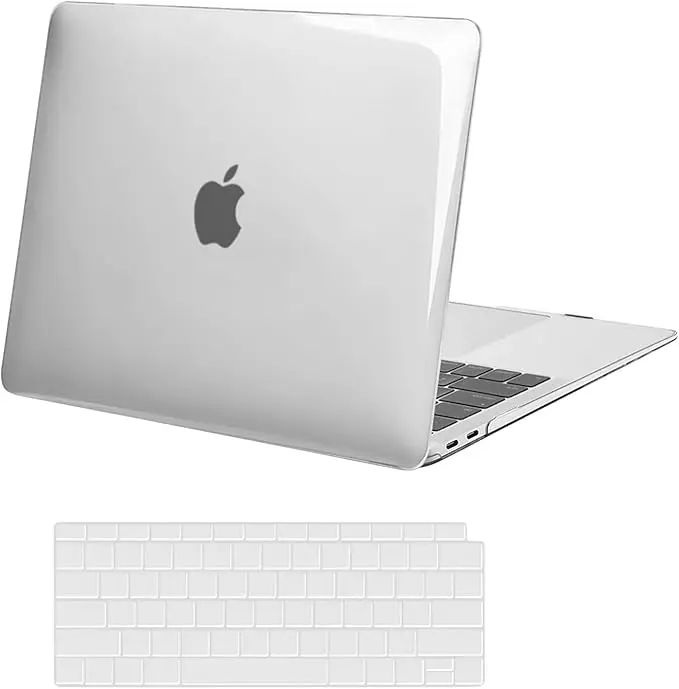 MOSISO Compatible with MacBook Air 13 inch Case M1 2021 2020 2019 2018 Release A2337 A2179 A1932 Touch ID, Plastic Hard Shell Cover&Keyboard Cover for MacBook Air 13.3 inch Case M1, Slim, Protection