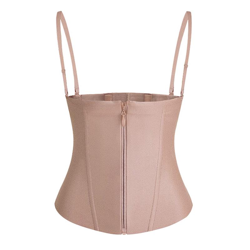 Waist Cincher Slimming Waist Corset Top 4 Steel Boned | Adjustable Strap Waist Shapewear faja trainer full body summer outfits