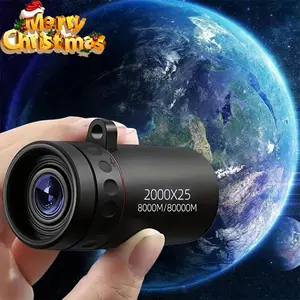 Portable High Power Monocular Telescope, 2000x25 Hd Zoom Telescope, Outdoor Monocular Telescopes, Suitable for Outdoor Camping Hiking Concerts, Camping Gadgets 2024, Birthday Gifts, Christmas Gifts, Halloween Gift