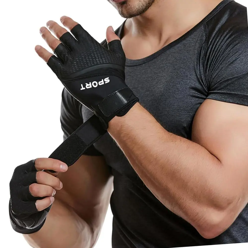 Full Palm Protective Weight Lifting Gloves, 1 Pair Breathable Non-slip Fitness Gloves, Gym Gloves for Men & Women, Exercise Machine Accessories, Workout Accessories, Athletic Accessory
