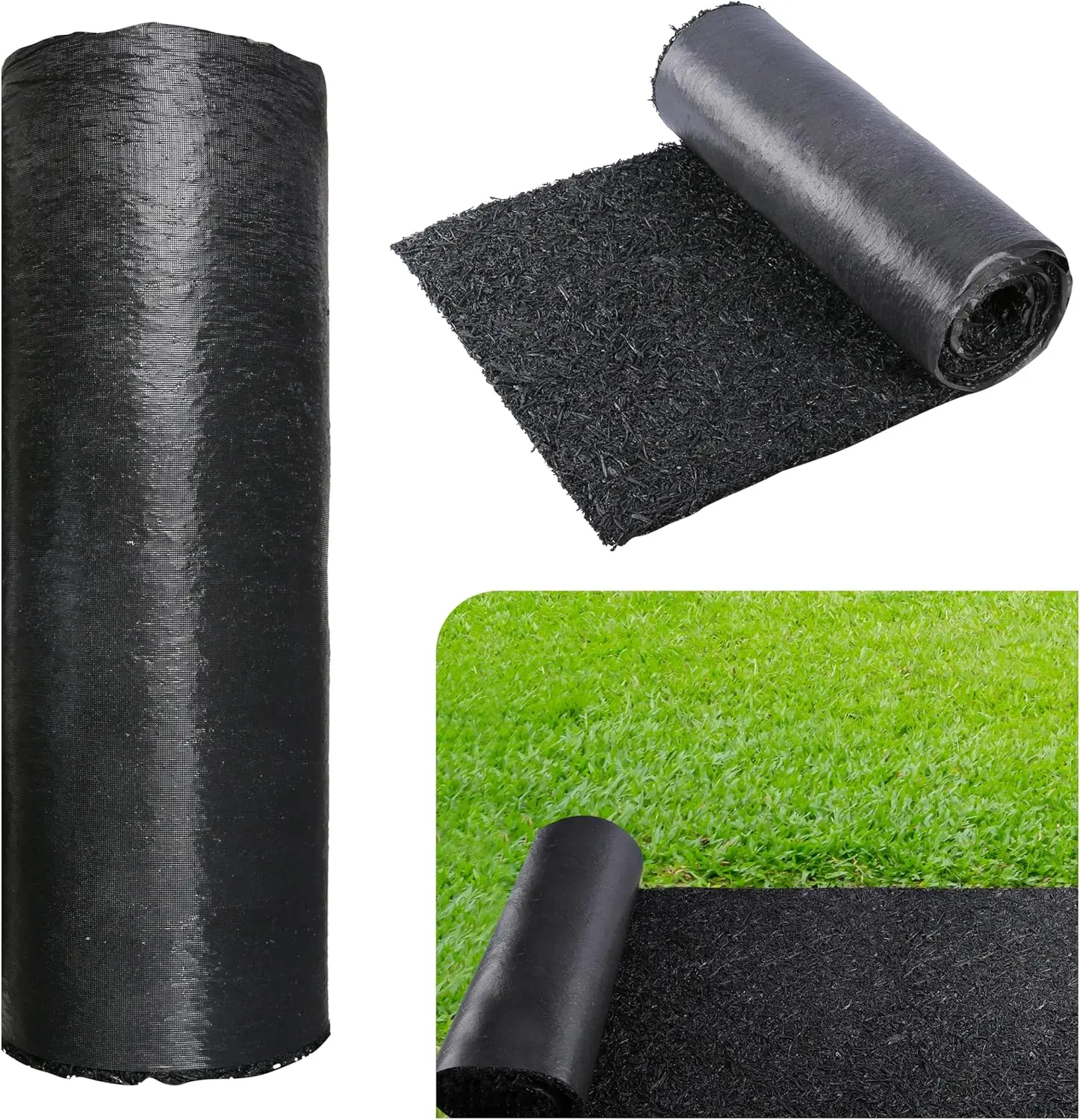 [Summer Sale Deals] 8' x 2' Recycled Rubber Mulch Mat Roll, Permanent Mulch Walkway Pathway, Garden Edging Border for Plants, Vegetables & Flower, Reusable Rubber Mat for Landscaping, Outdoor and Playground