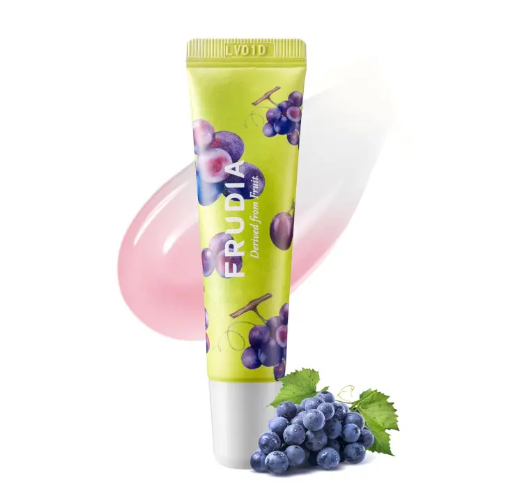 WELCOS FRUDIA Grape Honey Chu Lip Essence - Korean Lip Balm for Men & Women | Lip Plumper Gloss Organic Lip Balm Tubes for Lip Care | Essence Lip Oil Lip Moisturizer for Very Dry Lips (0.33 Fl oz)