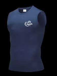 Men's Short Sleeve Sporty Tee, Quick-Dry Breathable Fabric, Queen Pattern Print, Ideal for Gym, Running, Boxing, Outdoor Activities