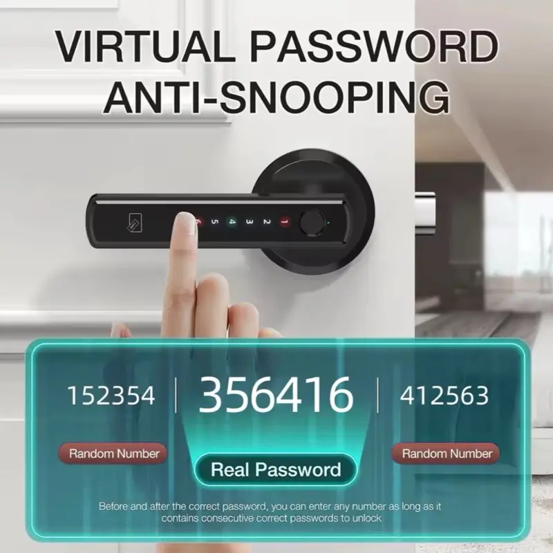 Viladepot Smart Security Lock - Fingerprint Door Lock with App Control, Passcode Unlock, and Electronic Touchscreen Keypad