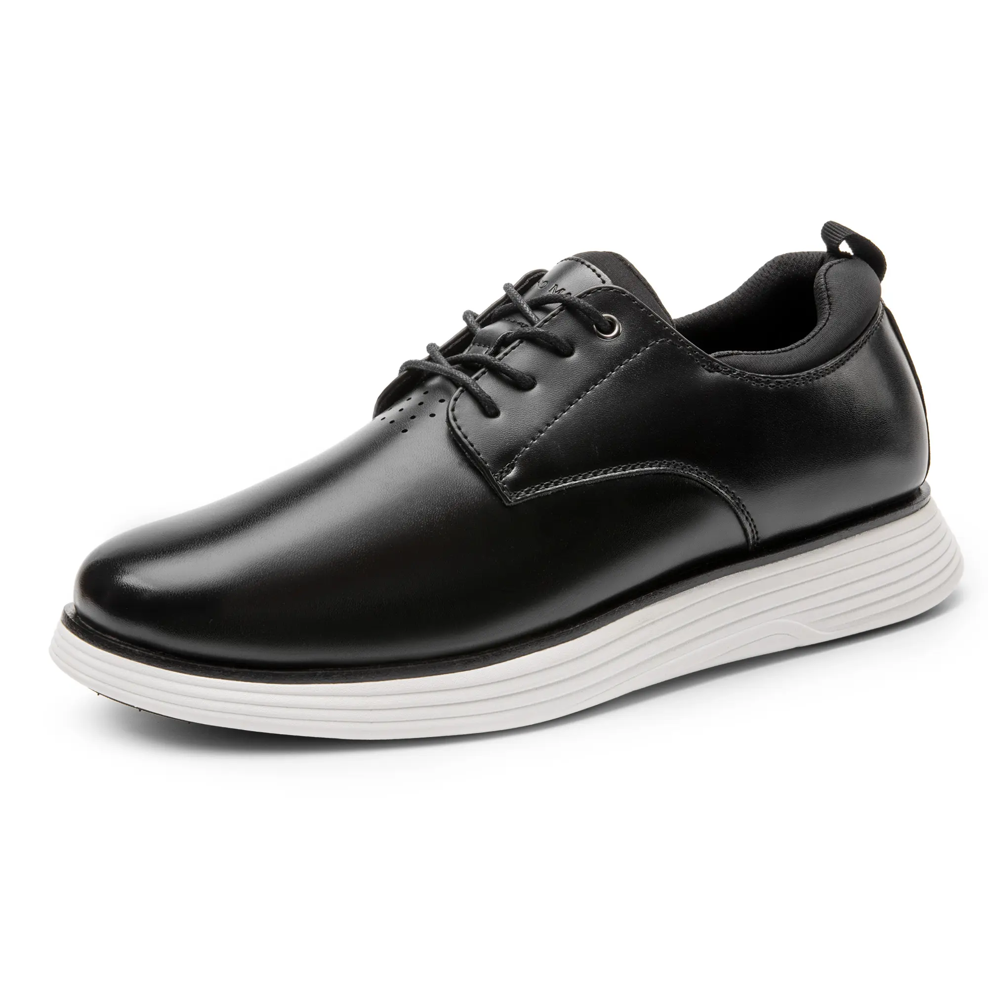 【BRUNO MARC Anniversary】 MaxFlex Suite Polish Men's Business Casual Oxford Hybrid Sneakers - Closed Lace-Up, Round Toe, All-Season, Comfortable Flat Low-Cut Simple Business Casual Oxfords Men's Footwear (Clearance), Simple Men's Oxfords tiktokshopbacktosc