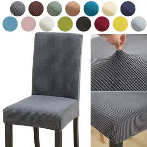 4/6 Piece Embroidered Warm Chair Covers, Dining Chair Slipcover, Universal Size, Detachable and Washable, Suitable for Restaurant, Party, Home Decor