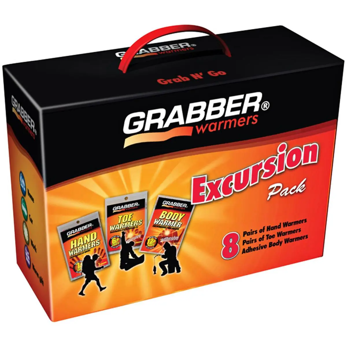 Grabber EPHTA8 Excursion Multi Pack Disposable Adhesive Toe Warmers - Environmentally Friendly, Odorless Personal Heat for Car, Work, Outdoor Activities - Home Improvement & Garden Supplies Hand Warmers, Adhesive Warmers